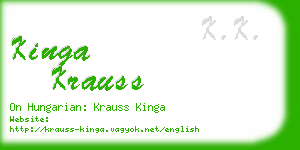 kinga krauss business card